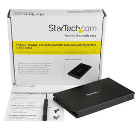 StarTech.com Caja USB 3.1 (10Gbps) con Cable USB-C Integrado para Unidades SATA de DD/SSD de 2,5 StarTech.com Caja USB 3.1 (10Gbps) con Cable USB-C Integrado para Unidades SATA de DD/SSD de 2,5