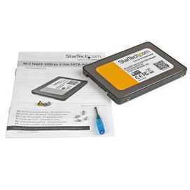 StarTech.com Adaptador SSD M.2 a SATA III de 2,5 Pulgadas con Carcasa Protectora - Conversor NGFF de Unidad SSD StarTech.com Adaptador SSD M.2 a SATA III de 2,5 Pulgadas con Carcasa Protectora - Conversor NGFF de Unidad SSD