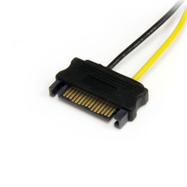 StarTech.com Cable Adaptador 15cm Alimentación SATA a Conector 6 Pines de Corriente de Tarjeta Gráfica PCI Express PCIe