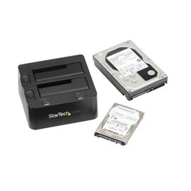 StarTech.com Docking Station USB 3.0 con UASP de 2 Bahías para Disco Duro o SSD SATA de 2,5 o 3,5 Pulgadas