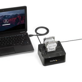 StarTech.com Docking Station USB 3.0 con UASP de 2 Bahías para Disco Duro o SSD SATA de 2,5 o 3,5 Pulgadas
