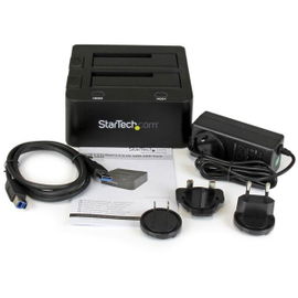 StarTech.com Docking Station USB 3.0 con UASP de 2 Bahías para Disco Duro o SSD SATA de 2,5 o 3,5 Pulgadas