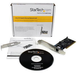 StarTech.com Adaptador Tarjeta de Red NIC PCI de 1 Puerto Gigabit Ethernet RJ45 - Adaptador de red - PCI - Gigabit Ethernet StarTech.com Adaptador Tarjeta de Red NIC PCI de 1 Puerto Gigabit Ethernet RJ45 - Adaptador de red - PCI - Gigabit Ethernet