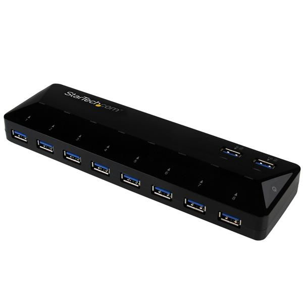 StarTech.com Concentrador USB 3.0 de 10 Puertos - Ladrón con Puertos de Carga y Sincronización - Hub con 2 Puertos de 1,5A StarTech.com Concentrador USB 3.0 de 10 Puertos - Ladrón con Puertos de Carga y Sincronización - Hub con 2 Puertos de 1,5A
