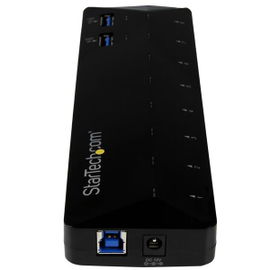 StarTech.com Concentrador USB 3.0 de 10 Puertos - Ladrón con Puertos de Carga y Sincronización - Hub con 2 Puertos de 1,5A StarTech.com Concentrador USB 3.0 de 10 Puertos - Ladrón con Puertos de Carga y Sincronización - Hub con 2 Puertos de 1,5A