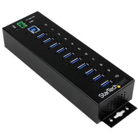 StarTech.com Hub Industrial de 10 Puertos USB 3.0 con Protección Antiestática ESD y Protección de Picos de 350W StarTech.com Hub Industrial de 10 Puertos USB 3.0 con Protección Antiestática ESD y Protección de Picos de 350W