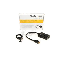 StarTech.com Multiplicador HDMI de 2 Puertos con Audio - Alimentación USB - Splitter - 1080p