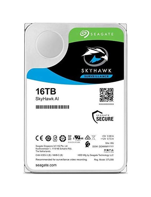 Seagate SkyHawk AI ST16000VE000 - Disco duro - 16 TB - interno - 3.5