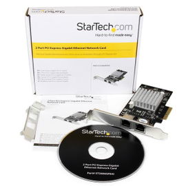 StarTech.com Tarjeta Adaptador de Red PCI Express PCI-E Gigabit Ethernet con 2 Puertos RJ45 Chipset Intel i350 StarTech.com Tarjeta Adaptador de Red PCI Express PCI-E Gigabit Ethernet con 2 Puertos RJ45 Chipset Intel i350