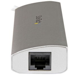 StarTech.com Hub Concentrador de 3 Puertos USB 3.0 con Adaptador de Red Ethernet Gigabit StarTech.com Hub Concentrador de 3 Puertos USB 3.0 con Adaptador de Red Ethernet Gigabit