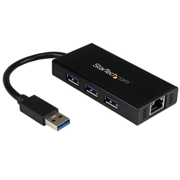 StarTech.com Hub USB 3.0 de Aluminio con Cable - Concentrador de 3 Puertos USB con Adaptador de Red Ethernet Gigabit Externo - Hub - 3 x SuperSpeed USB 3.0 + 1 x 10/100/1000 - sobremesa - para P/N: PEXUSB3S2EI, PEXUSB3S42, PEXUSB3S7, SVA5H2NEUA StarTech.com Hub USB 3.0 de Aluminio con Cable - Concentrador de 3 Puertos USB con Adaptador de Red Ethernet Gigabit Externo - Hub - 3 x SuperSpeed USB 3.0 + 1 x 10/100/1000 - sobremesa - para P/N: PEXUSB3S2EI, PEXUSB3S42, PEXUSB3S7, SVA5H2NEUA