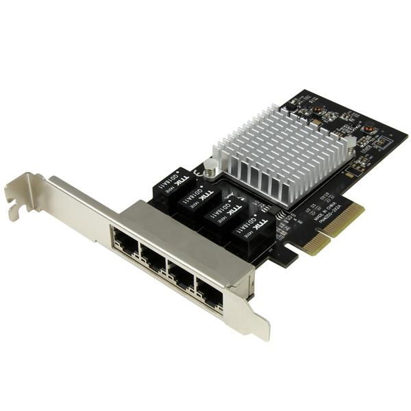 StarTech.com Tarjeta de Red PCI Express Ethernet Gigabit con 4 Puertos RJ45 Chipset Intel i350 StarTech.com Tarjeta de Red PCI Express Ethernet Gigabit con 4 Puertos RJ45 Chipset Intel i350