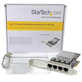 StarTech.com Tarjeta de Red PCI Express Ethernet Gigabit con 4 Puertos RJ45 Chipset Intel i350 StarTech.com Tarjeta de Red PCI Express Ethernet Gigabit con 4 Puertos RJ45 Chipset Intel i350