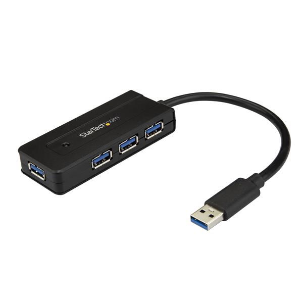 StarTech.com Hub Concentrador USB 3.0 de 4 Puertos - Mini Ladrón USB con Adaptador de Alimentación StarTech.com Hub Concentrador USB 3.0 de 4 Puertos - Mini Ladrón USB con Adaptador de Alimentación