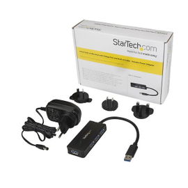 StarTech.com Hub Concentrador USB 3.0 de 4 Puertos - Mini Ladrón USB con Adaptador de Alimentación StarTech.com Hub Concentrador USB 3.0 de 4 Puertos - Mini Ladrón USB con Adaptador de Alimentación
