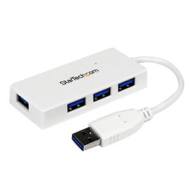 StarTech.com Adaptador Concentrador Hub Ladrón USB 3.0 Super Speed para Laptop de 4 Puertos Salidas - Blanco StarTech.com Adaptador Concentrador Hub Ladrón USB 3.0 Super Speed para Laptop de 4 Puertos Salidas - Blanco