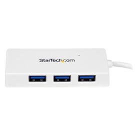 StarTech.com Adaptador Concentrador Hub Ladrón USB 3.0 Super Speed para Laptop de 4 Puertos Salidas - Blanco StarTech.com Adaptador Concentrador Hub Ladrón USB 3.0 Super Speed para Laptop de 4 Puertos Salidas - Blanco
