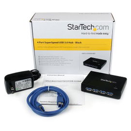 StarTech.com ST4300USB3 hub de interfaz USB 3.2 Gen 1 (3.1 Gen 1) Type-B 5000 Mbit/s Negro StarTech.com ST4300USB3 hub de interfaz USB 3.2 Gen 1 (3.1 Gen 1) Type-B 5000 Mbit/s Negro