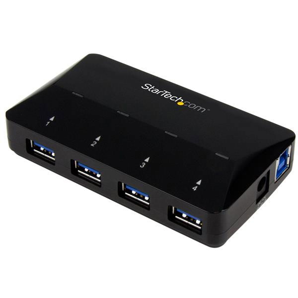 StarTech.com Concentrador USB 3.0 de 4 Puertos - Ladrón con Puertos de Carga y Sincronización - Hub con 1 Puerto de 2,4A StarTech.com Concentrador USB 3.0 de 4 Puertos - Ladrón con Puertos de Carga y Sincronización - Hub con 1 Puerto de 2,4A