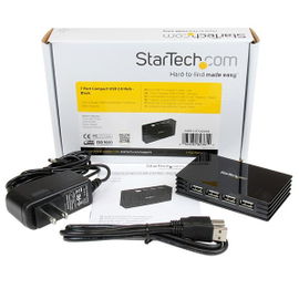 StarTech.com ST7202USB hub de interfaz USB 2.0 480 Mbit/s Negro
