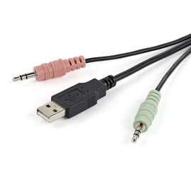 StarTech.com Conmutador Switch KVM 2 puertos DisplayPort DP USB Audio con Cables Integrados - 1080p StarTech.com Conmutador Switch KVM 2 puertos DisplayPort DP USB Audio con Cables Integrados - 1080p