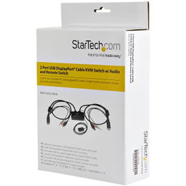 StarTech.com Conmutador Switch KVM 2 puertos DisplayPort DP USB Audio con Cables Integrados - 1080p StarTech.com Conmutador Switch KVM 2 puertos DisplayPort DP USB Audio con Cables Integrados - 1080p