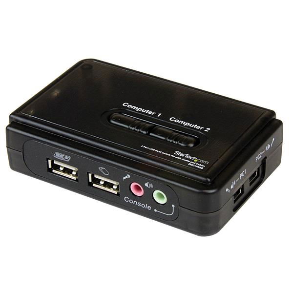 StarTech.com Juego de Conmutador KVM de 2 puertos con todo incluido - USB - Audio y Vídeo VGA StarTech.com Juego de Conmutador KVM de 2 puertos con todo incluido - USB - Audio y Vídeo VGA
