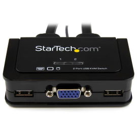 StarTech.com Switch Conmutador KVM de Cable con 2 Puertos VGA USB Alimentado por USB con Interruptor Remoto StarTech.com Switch Conmutador KVM de Cable con 2 Puertos VGA USB Alimentado por USB con Interruptor Remoto