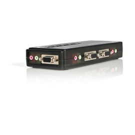 StarTech.com Juego de Conmutador Switch KVM 4 Puertos Vídeo VGA USB 2.0 con Cables y Audio StarTech.com Juego de Conmutador Switch KVM 4 Puertos Vídeo VGA USB 2.0 con Cables y Audio