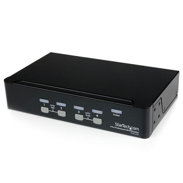 StarTech.com Conmutador Switch Profesional KVM 4 Puertos Vídeo VGA - USB - Hasta 1920x1440 StarTech.com Conmutador Switch Profesional KVM 4 Puertos Vídeo VGA - USB - Hasta 1920x1440