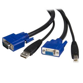StarTech.com Cable de 3m KVM USB Universal 2 en 1 StarTech.com Cable de 3m KVM USB Universal 2 en 1