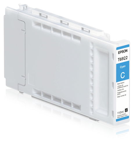 Epson T6922 - 110 ml - cián - original - cartucho de tinta - para SureColor SC-T3000, SC-T3200, SC-T5000, SC-T5200, SC-T7000, SC-T7200, T3270, T5270, T7270 Epson T6922 - 110 ml - cián - original - cartucho de tinta - para SureColor SC-T3000, SC-T3200, SC-T5000, SC-T5200, SC-T7000, SC-T7200, T3270, T5270, T7270