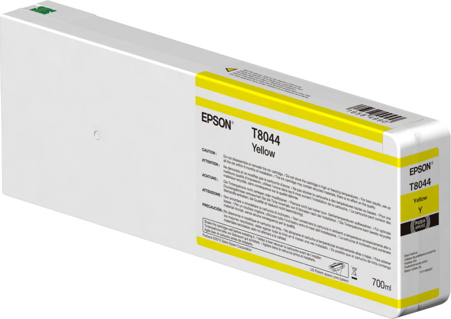 Epson T8044 - 700 ml - amarillo - original - cartucho de tinta - para SureColor SC-P6000, SC-P7000, SC-P7000V, SC-P8000, SC-P9000, SC-P9000V Epson T8044 - 700 ml - amarillo - original - cartucho de tinta - para SureColor SC-P6000, SC-P7000, SC-P7000V, SC-P8000, SC-P9000, SC-P9000V