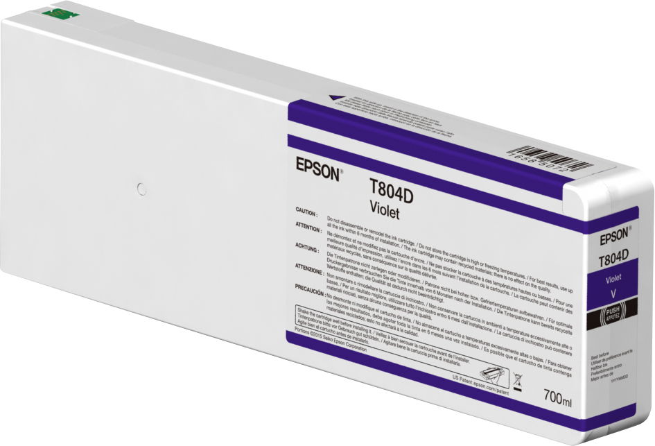 Epson Singlepack Violet T804D00 UltraChrome HDX 700ml Epson Singlepack Violet T804D00 UltraChrome HDX 700ml