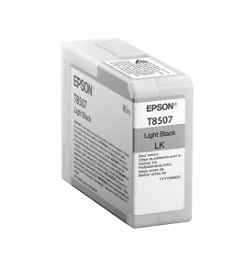 Epson T8507 - 80 ml - negro claro - original - cartucho de tinta - para SureColor P800, P800 Designer Edition, SC-P800