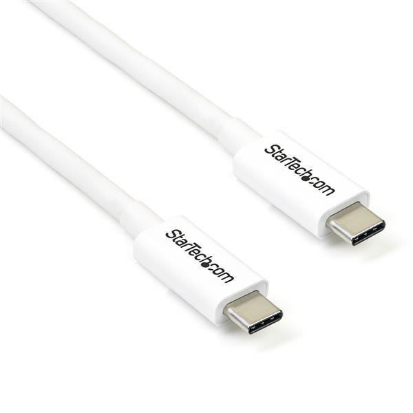 StarTech.com Cable de 2m Thunderbolt 3 Blanco - Cable Compatible con USB-C y DisplayPort - USB Tipo C StarTech.com Cable de 2m Thunderbolt 3 Blanco - Cable Compatible con USB-C y DisplayPort - USB Tipo C