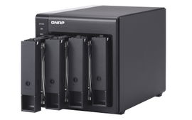 QNAP TR-004 unidad de disco multiple Negro
