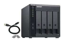 QNAP TR-004 unidad de disco multiple Negro
