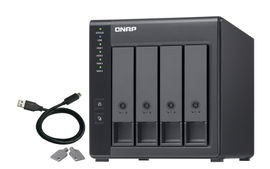 QNAP TR-004 unidad de disco multiple Negro