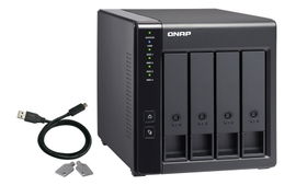 QNAP TR-004 unidad de disco multiple Negro