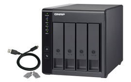 QNAP TR-004 unidad de disco multiple Negro