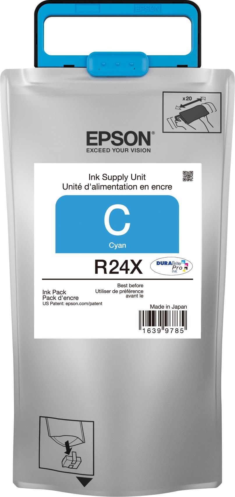 Epson R24X - Gran capacidad - cián - original - paquete de tinta - para WorkForce Pro WF-R8590, WF-R8590 D3TWFC, WF-R8590DTWF, WF-R8590DTWFL Epson R24X - Gran capacidad - cián - original - paquete de tinta - para WorkForce Pro WF-R8590, WF-R8590 D3TWFC, WF-R8590DTWF, WF-R8590DTWFL