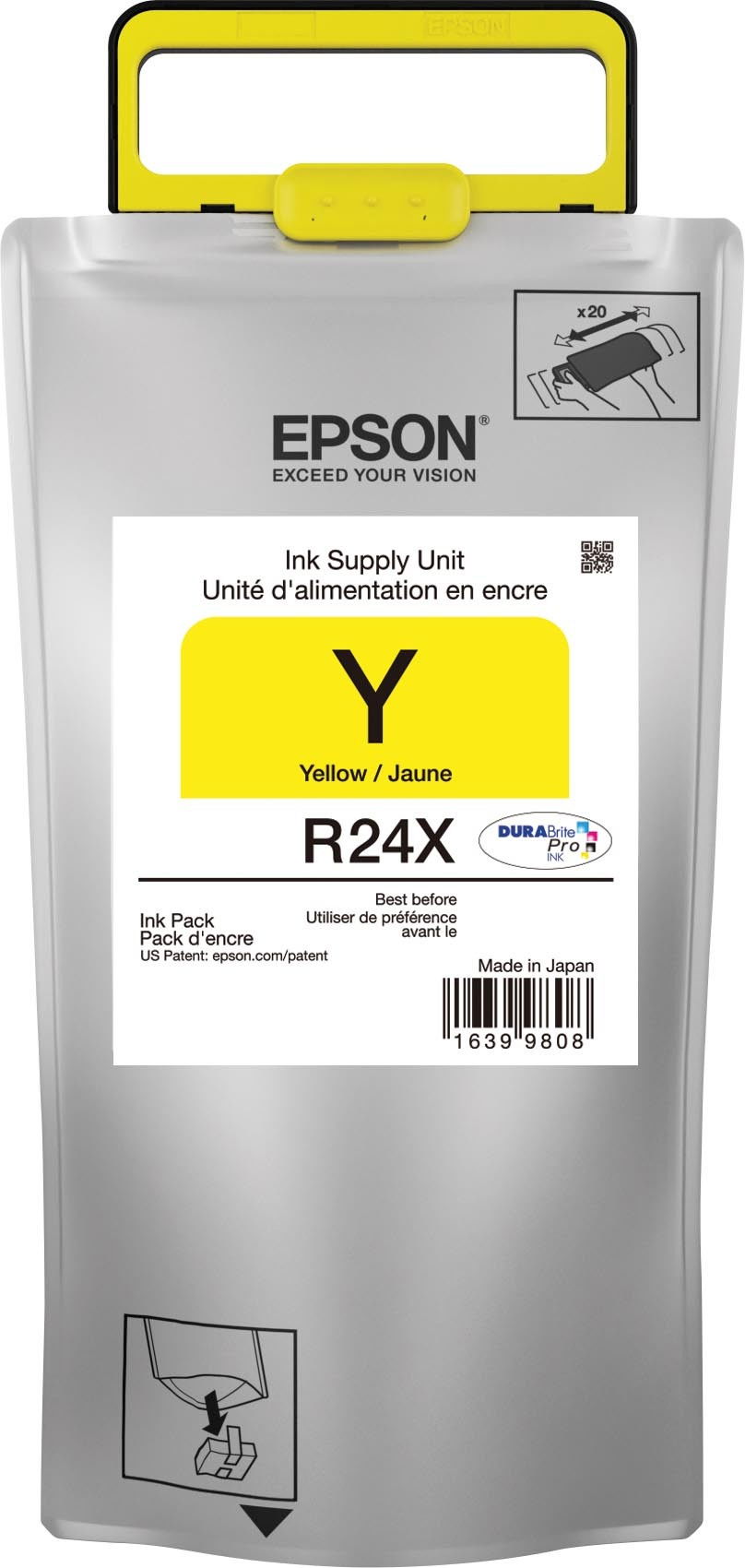 Epson R24X - Gran capacidad - amarillo - original - paquete de tinta - para WorkForce Pro WF-R8590, WF-R8590 D3TWFC, WF-R8590DTWF, WF-R8590DTWFL Epson R24X - Gran capacidad - amarillo - original - paquete de tinta - para WorkForce Pro WF-R8590, WF-R8590 D3TWFC, WF-R8590DTWF, WF-R8590DTWFL