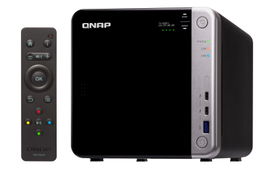 QNAP SMB STORAGE TS-453BT3-8G-US 4-BAY THUNDERBOLT™ 3 NAS. INTEL CELERON APOLLO LAKE J3455 QUAD-CORE CPU, 8GB RAM, SATA 6GB/S, 2 X THUNDERBOLT 3 PORTS (USB TYPE-C), 2 X 1GBE, 1 X 10GBE, 2 X M.2 2280 SATA SSD SLOTS QNAP SMB STORAGE TS-453BT3-8G-US 4-BAY THUNDERBOLT™ 3 NAS. INTEL CELERON APOLLO LAKE J3455 QUAD-CORE CPU, 8GB RAM, SATA 6GB/S, 2 X THUNDERBOLT 3 PORTS (USB TYPE-C), 2 X 1GBE, 1 X 10GBE, 2 X M.2 2280 SATA SSD SLOTS