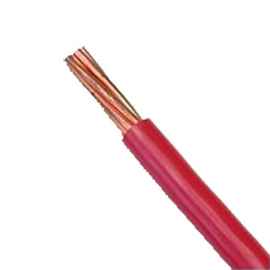 8 AWG red color wire, soft copper conductor or wiring. PVC insulation, flame retardant.