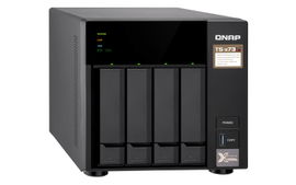 QNAP TS-473-4G - Servidor NAS - 4 compartimentos - SATA 6Gb/s - RAID 0, 1, 5, 6, 10, JBOD, 5 Hot Spare, intercambio en caliente 6, 10 repuesto rápido - RAM 4 GB - Gigabit Ethernet - iSCSI soporta