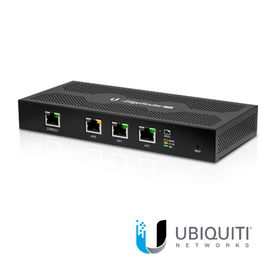 ROUTER BALANCEADOR DE CARGA FIREWALL UBIQUITI  EDGEMAX ERLITE 3  2 WAN RJ45 10 100 1000 MBPS + 1 RJ45 10 100 1000 MBPS + 1 RJ45 CONSOLA COLOR NEGRO