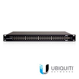 SWITCH UBIQUITI EDGEMAX  ES-48-500W  ADMINISTRABLE-L2 L3 48 PUERTOS POE ACTIVO PASIVO  RJ45 10 100 1000 MBPS + 2 PUERTOS SFP 1000 MBPS + 2 PUERTOS SFP(+) 10 Gbps + 1 PUERTO RJ45 SERIAL BUDGET 500WATTS