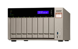 QNAP SMB STORAGE TVS-873e-4G-US 8-BAY NAS/ISCSI IP-SAN, AMD R SERIES QUAD-CORE 2.1GHZ, 4GB RAM, 10G-READY