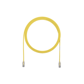 Cable de Parcheo TX6, UTP Cat6, Diámetro Reducido (28AWG), Color Amarillo, 3ft